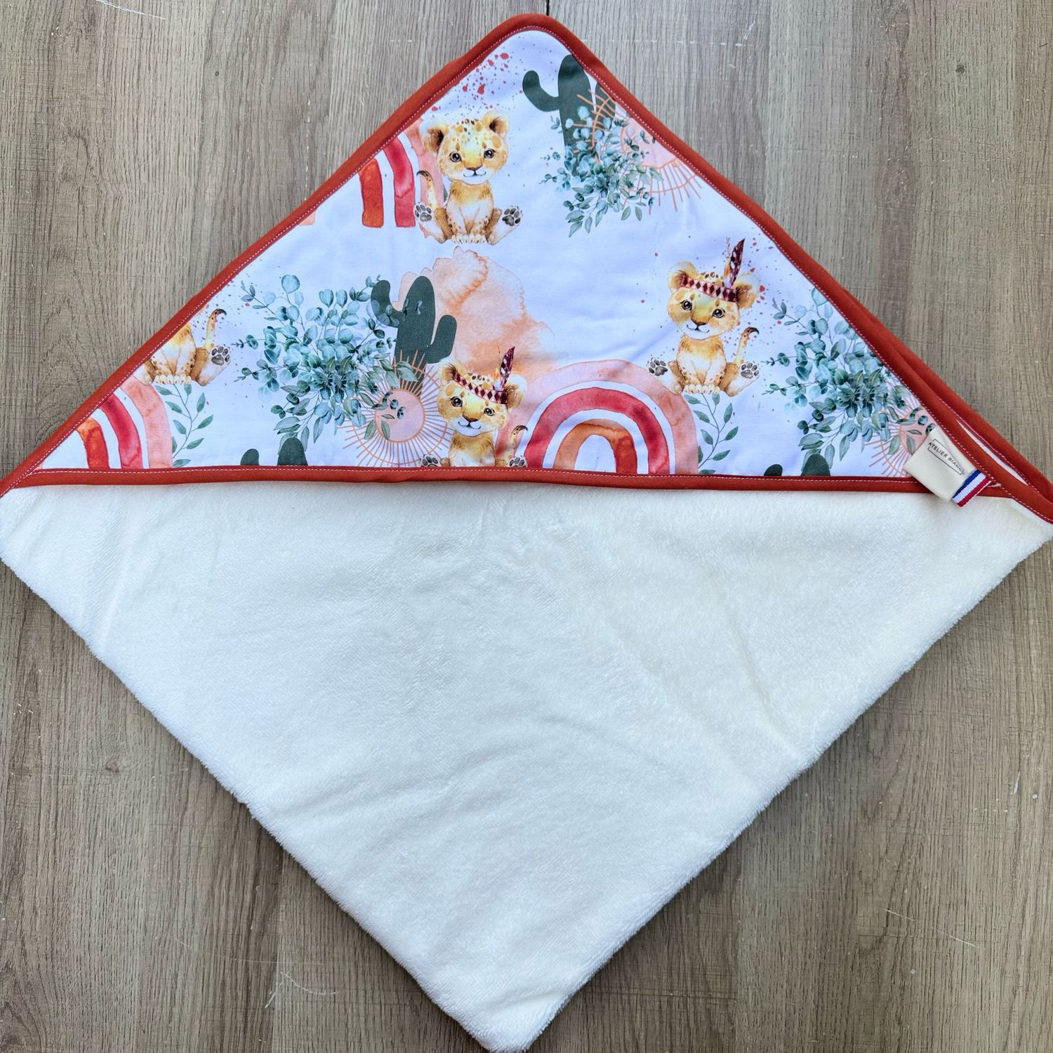 Cape de bain bébé - Motifs Savane