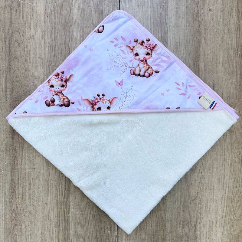 Cape de bain bébé - Motifs Girafe