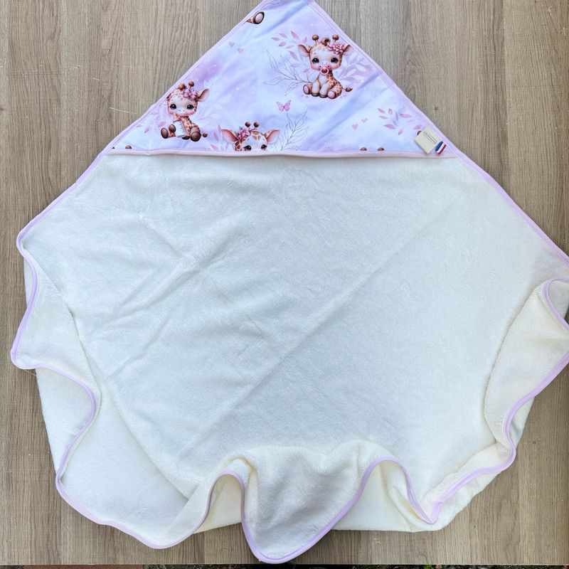 Cape de bain bébé - Motifs Girafe