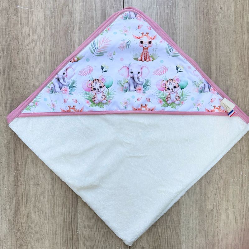 Cape de bain bébé - Motifs Savane