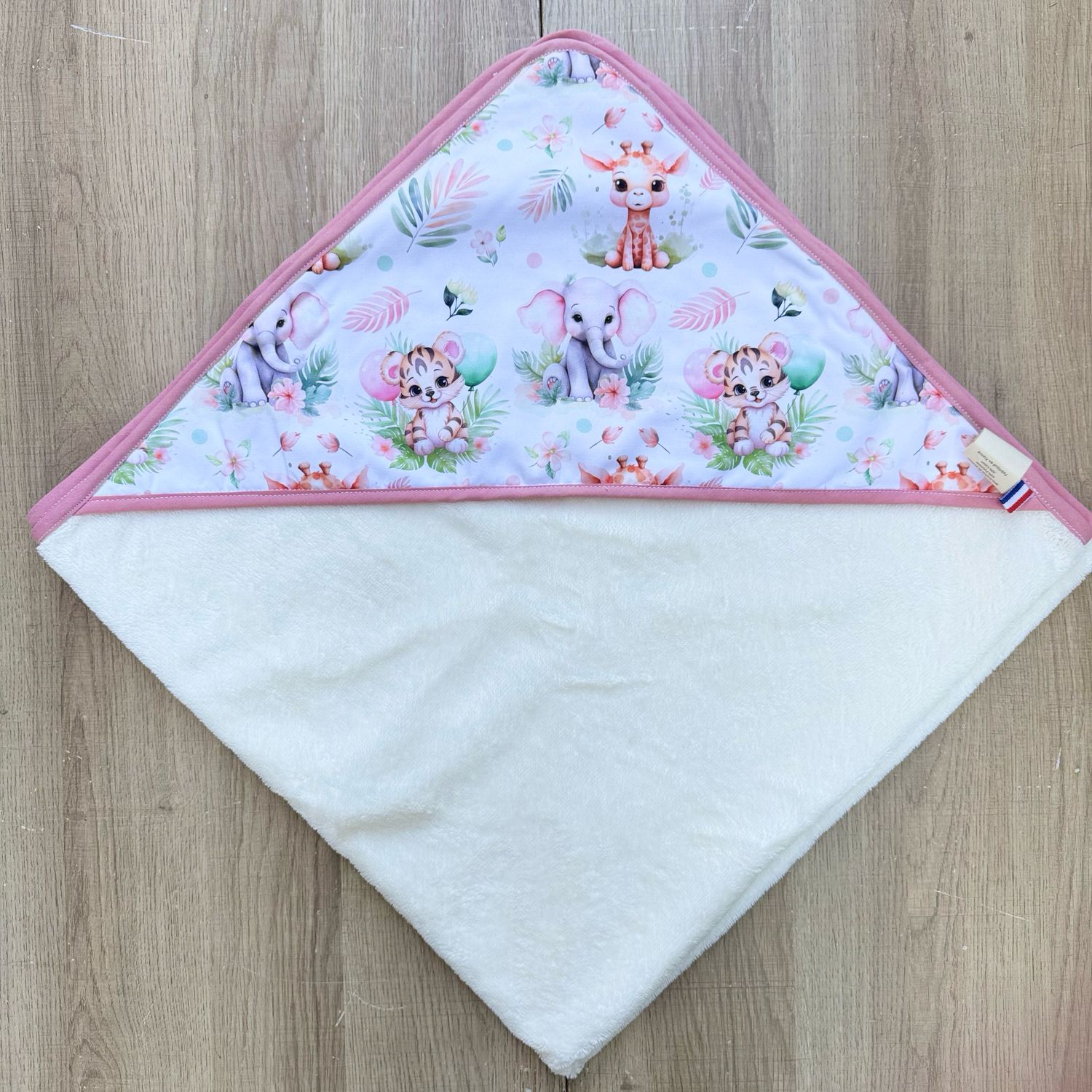 Cape de bain bébé - Motifs Savane