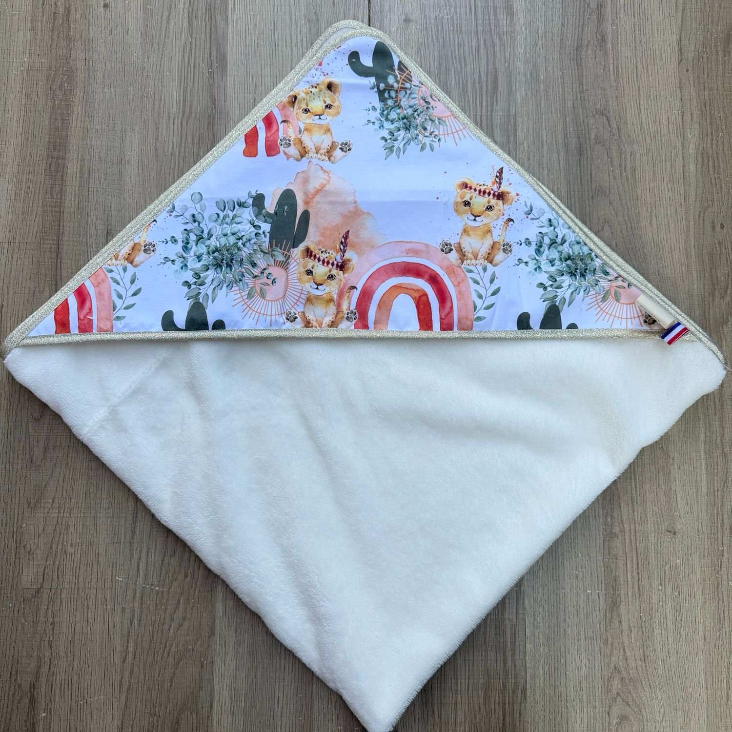 Cape de bain bébé - Motifs Savane