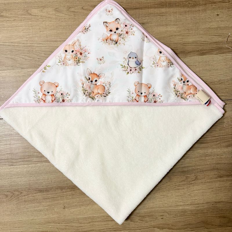 Cape de bain bébé - Motifs Forêt