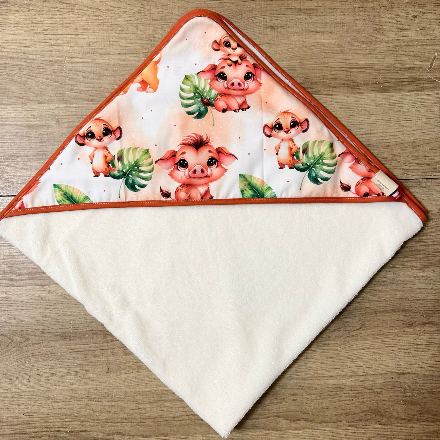 Cape de bain bébé - Motifs Savane