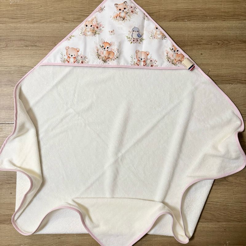 Cape de bain bébé - Motifs Forêt