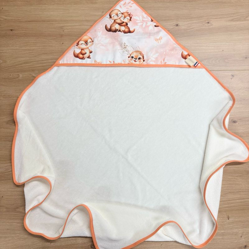 Cape de bain bébé - Motifs Loutres