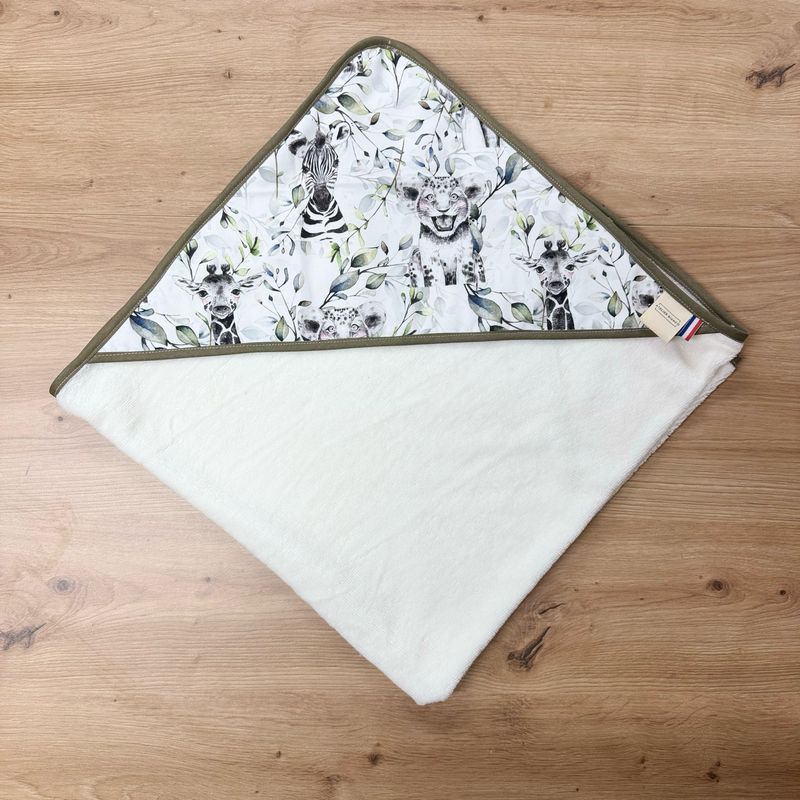 Cape de bain bébé - Motifs Savane