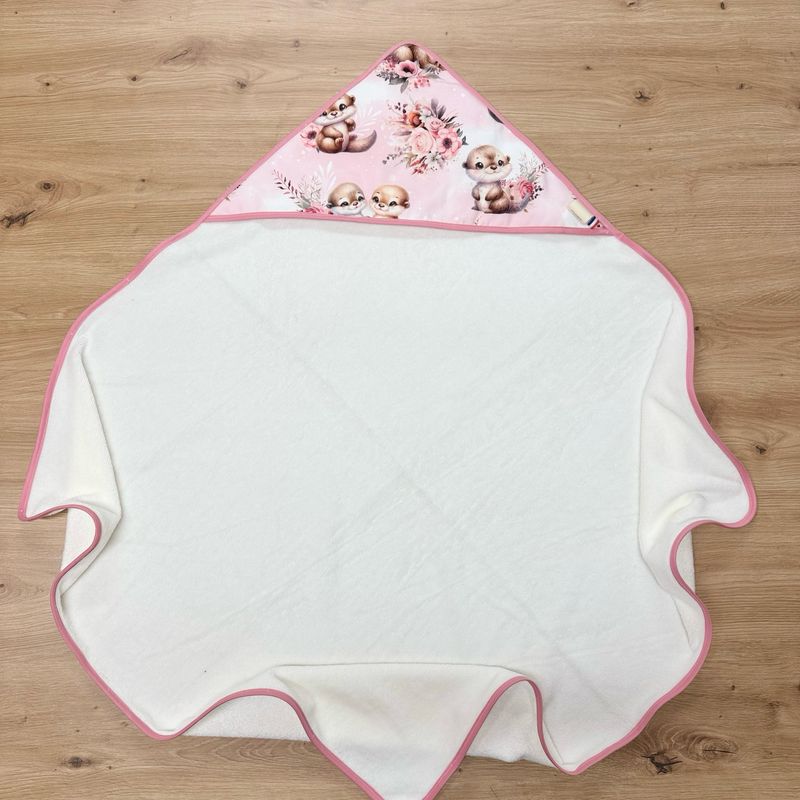 Cape de bain bébé - Motifs Loutres