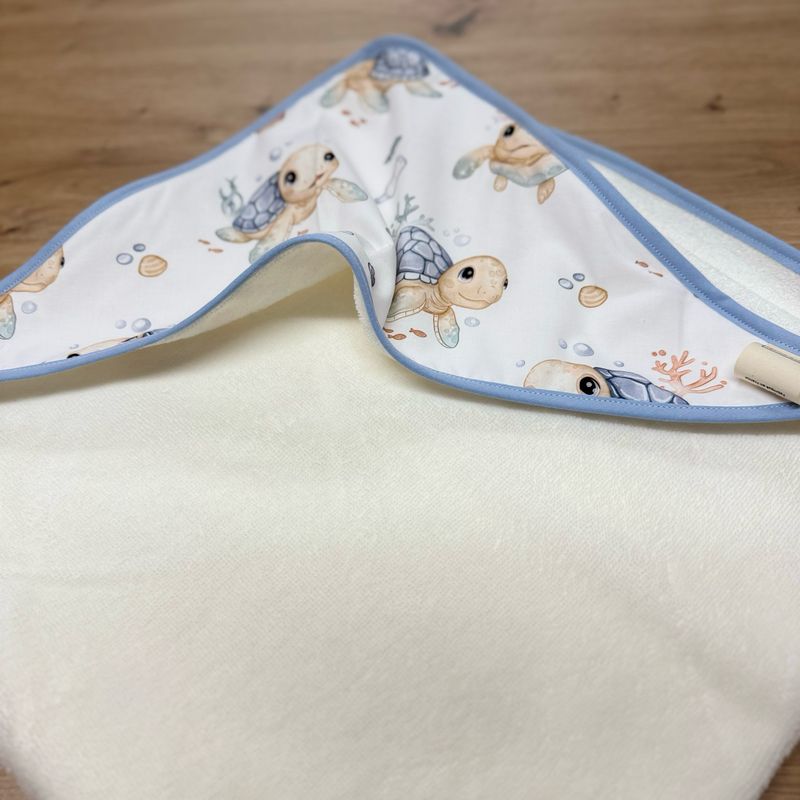 Cape de bain bébé - Motifs Tortue