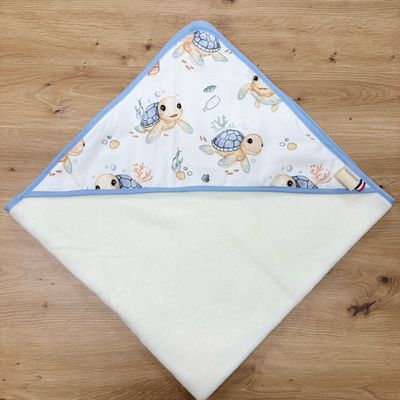 Cape de bain bébé - Motifs Tortue