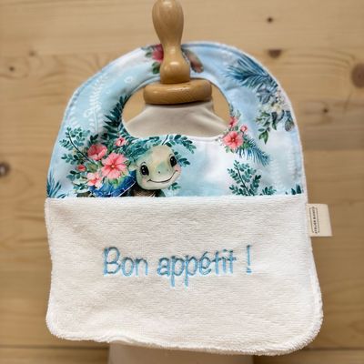 ? Personalized Baby Bib in Cotton and Bamboo – Handmade Newborn Gift, Soft and Unique