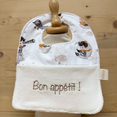 ? Personalized Baby Bib in Cotton and Bamboo – Handmade Newborn Gift, Soft and Unique