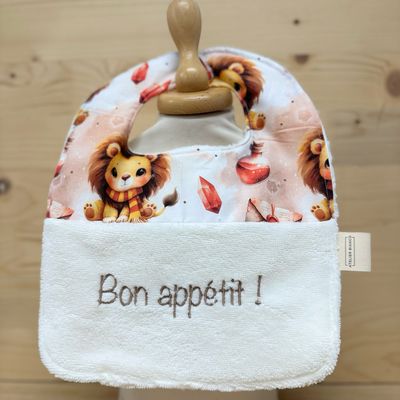 ? Personalized Baby Bib in Cotton and Bamboo – Handmade Newborn Gift, Soft and Unique