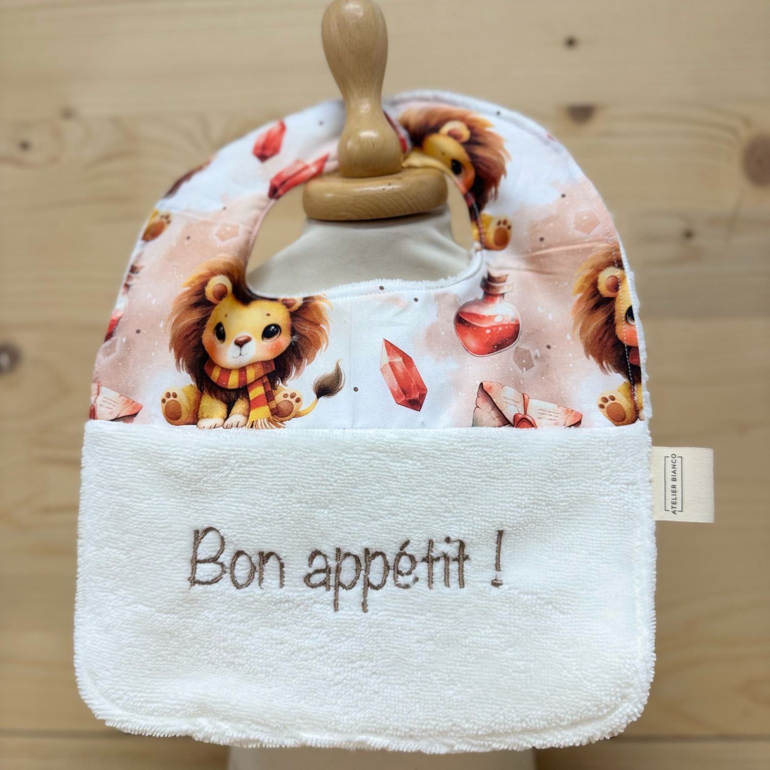 ? Personalized Baby Bib in Cotton and Bamboo – Handmade Newborn Gift, Soft and Unique