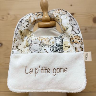 ? Personalized Baby Bib in Cotton and Bamboo – Handmade Newborn Gift, Soft and Unique