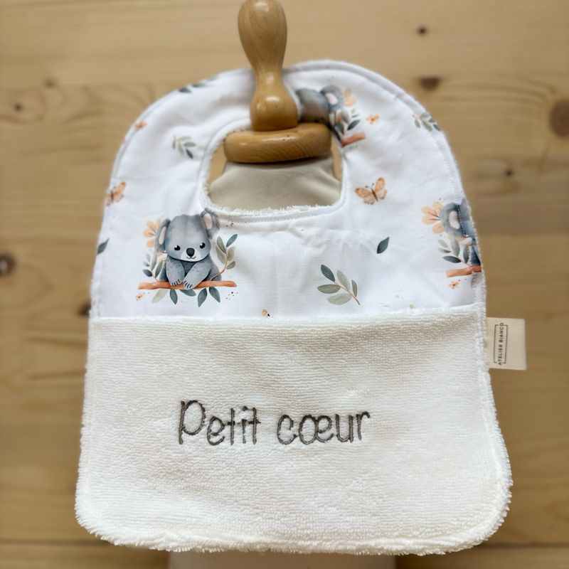 ? Personalized Baby Bib in Cotton and Bamboo – Handmade Newborn Gift, Soft and Unique