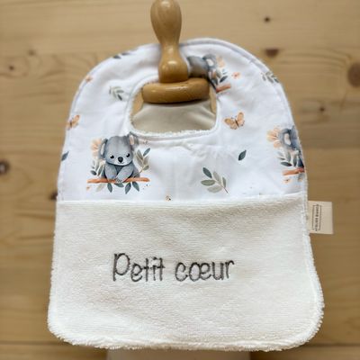 ? Personalized Baby Bib in Cotton and Bamboo – Handmade Newborn Gift, Soft and Unique