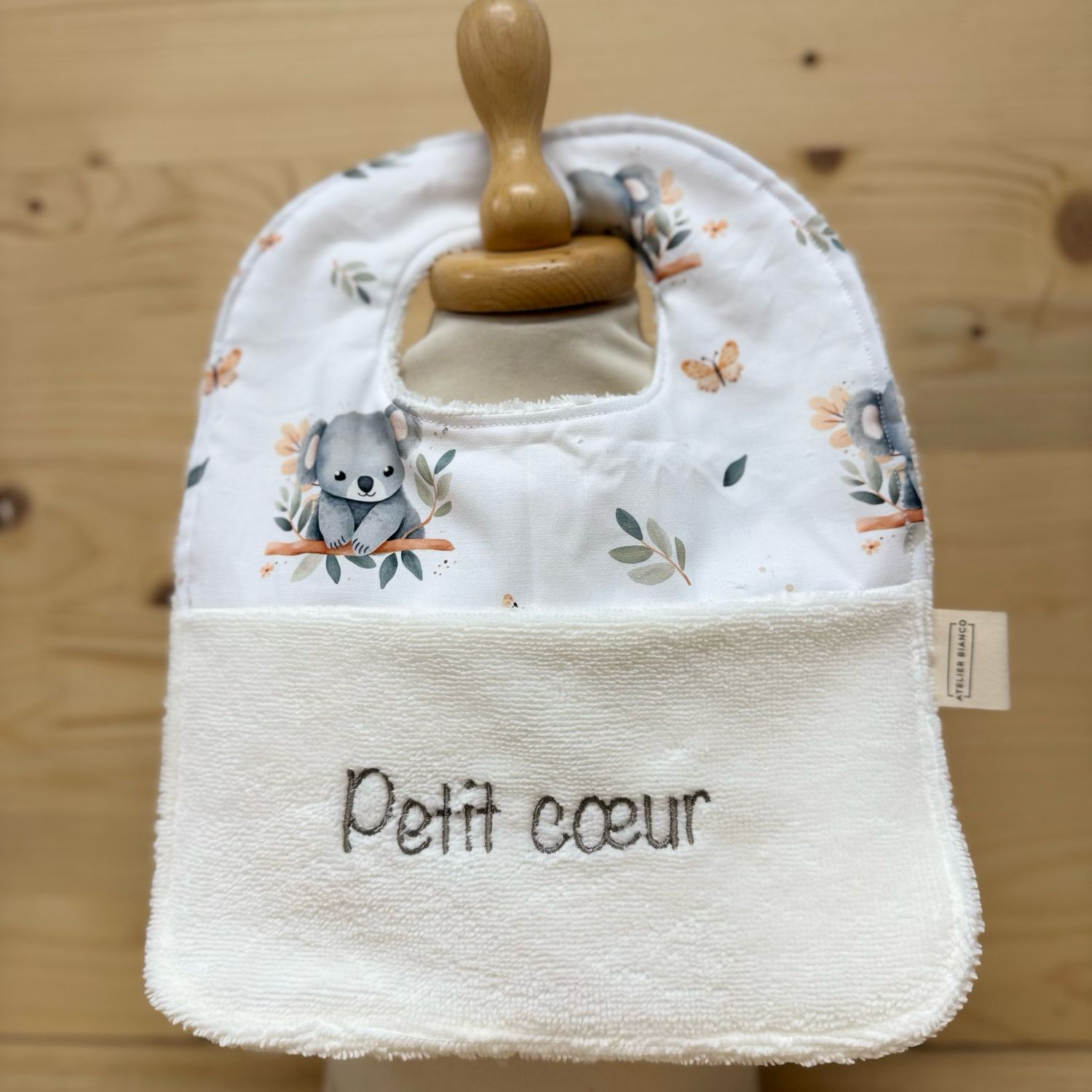 ? Personalized Baby Bib in Cotton and Bamboo – Handmade Newborn Gift, Soft and Unique
