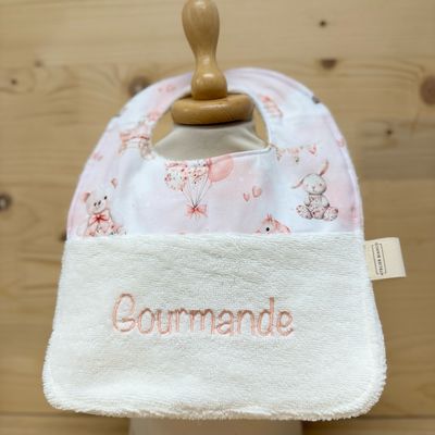 ? Personalized Baby Bib in Cotton and Bamboo – Handmade Newborn Gift, Soft and Unique