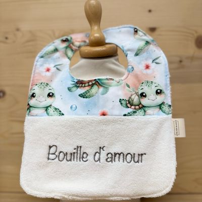 ? Personalized Baby Bib in Cotton and Bamboo – Handmade Newborn Gift, Soft and Unique