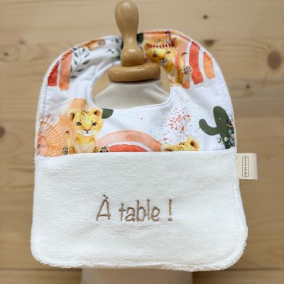 ? Personalized Baby Bib in Cotton and Bamboo – Handmade Newborn Gift, Soft and Unique