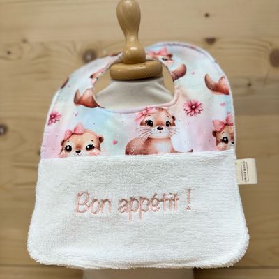 ? Personalized Baby Bib in Cotton and Bamboo – Handmade Newborn Gift, Soft and Unique