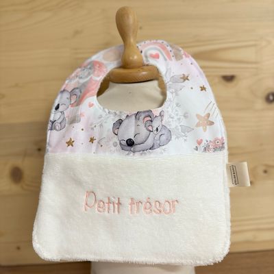 ? Personalized Baby Bib in Cotton and Bamboo – Handmade Newborn Gift, Soft and Unique