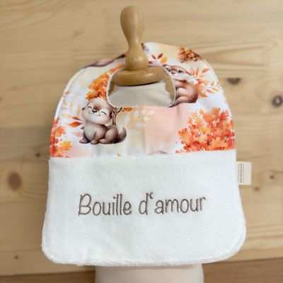 ? Personalized Baby Bib in Cotton and Bamboo – Handmade Newborn Gift, Soft and Unique