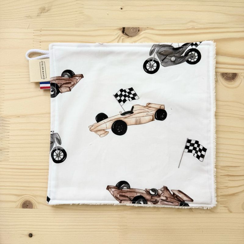 Débarbouillette lavable - Motifs Voitures