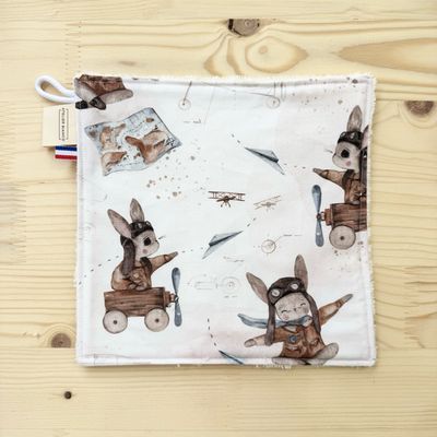 Débarbouillette lavable - Motifs Aviateurs