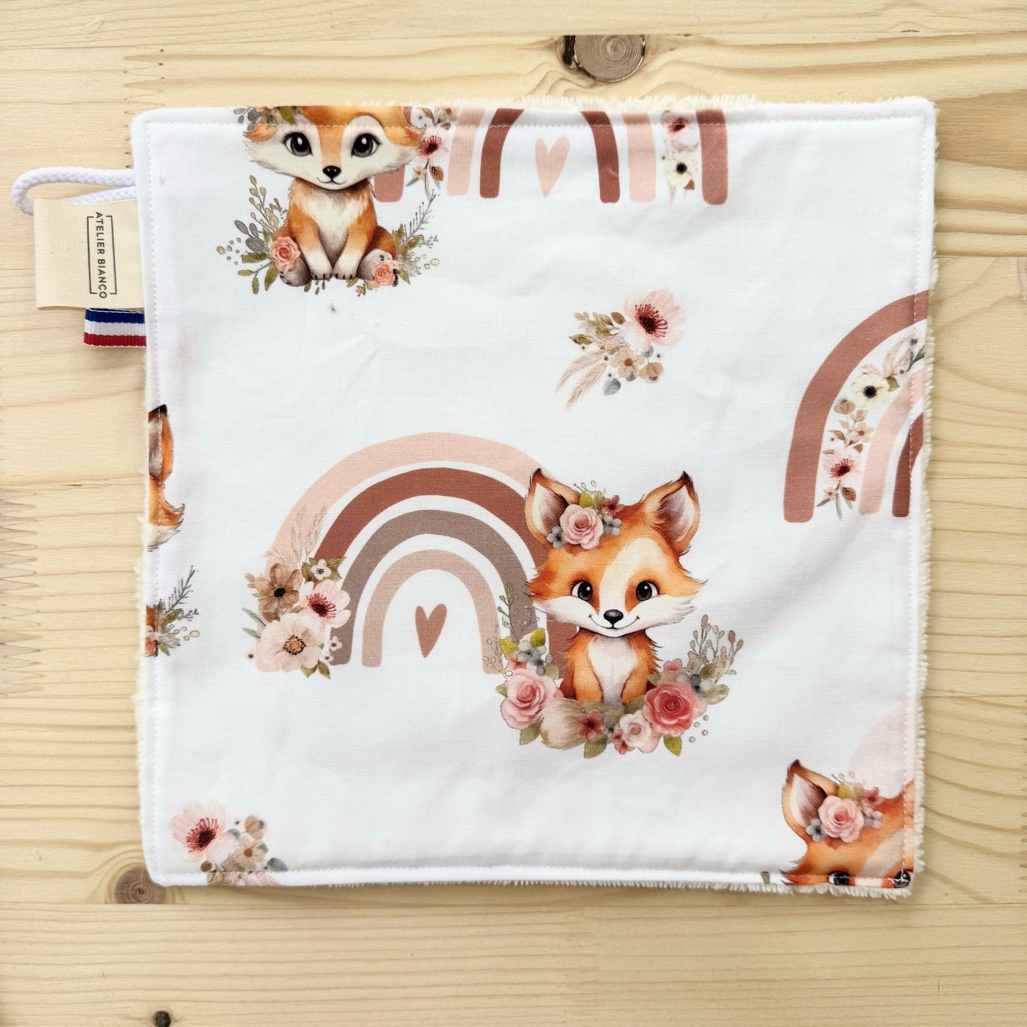 Débarbouillette lavable - Motifs Renards