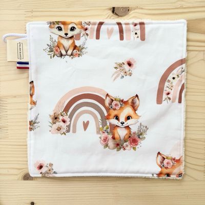 Débarbouillette lavable - Motifs Renards