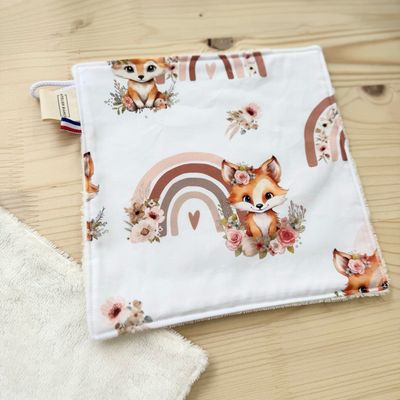 Débarbouillette lavable - Motifs Renard