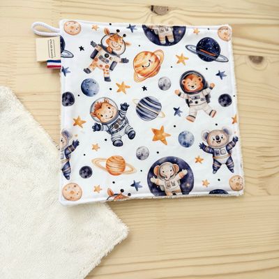 Débarbouillette lavable - Motifs Espace, Cosmonaute
