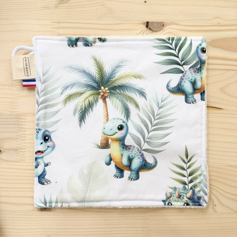 Débarbouillette lavable - Motifs Dinosaures