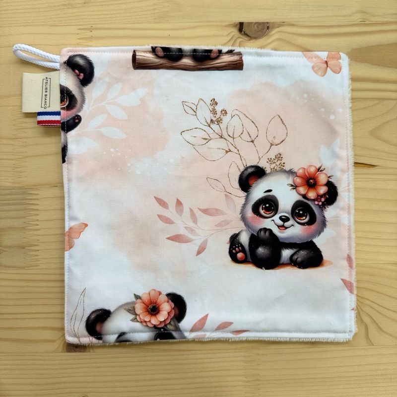 Débarbouillette lavable - Motifs Panda