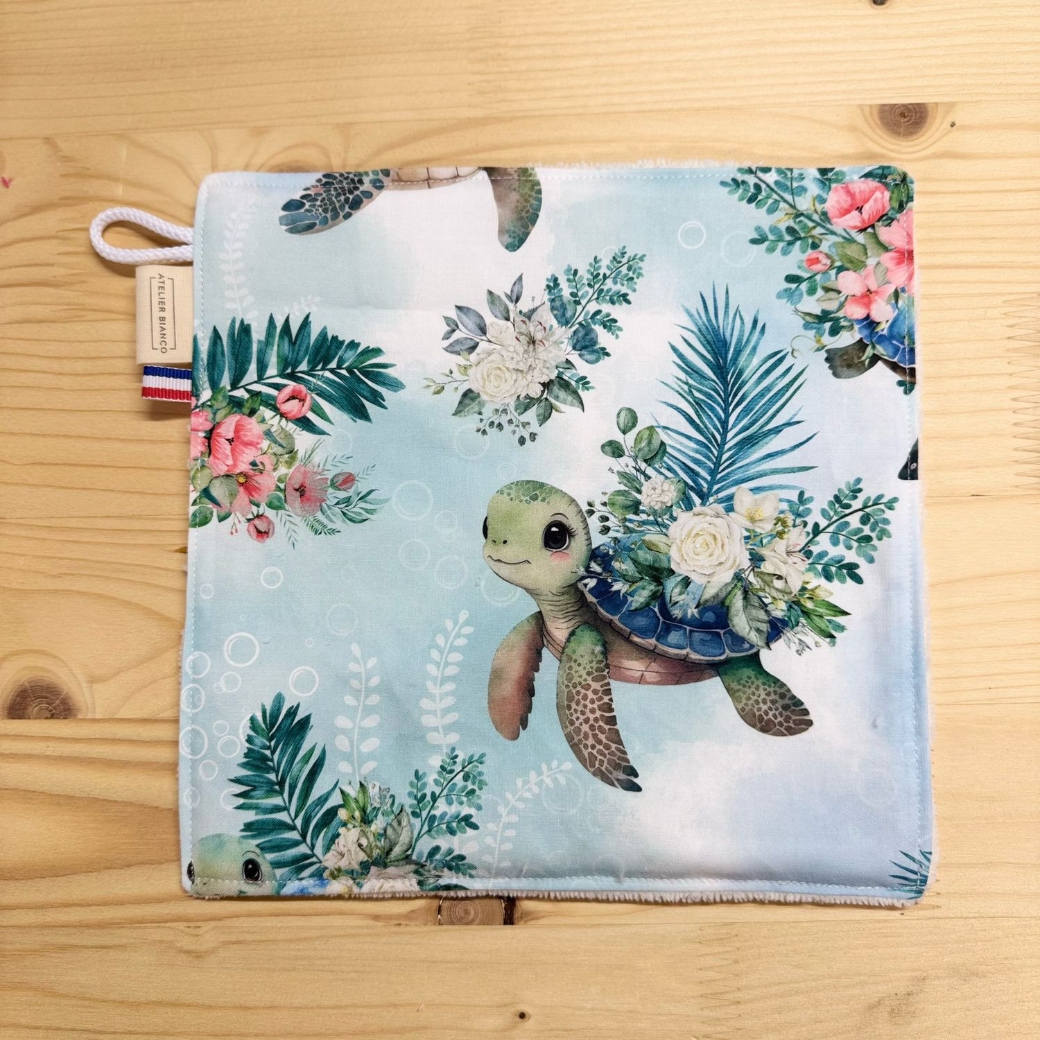 Débarbouillette lavable - Motifs Tortue