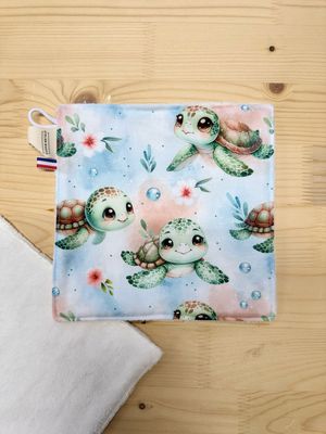 Débarbouillette lavable - Motifs Tortue