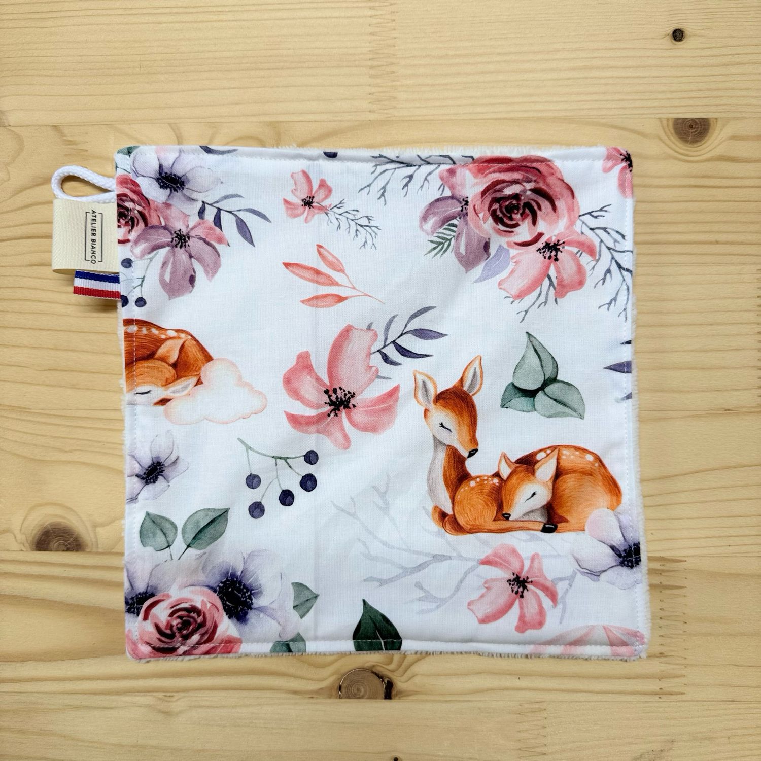 Débarbouillette lavable - Motifs Faon