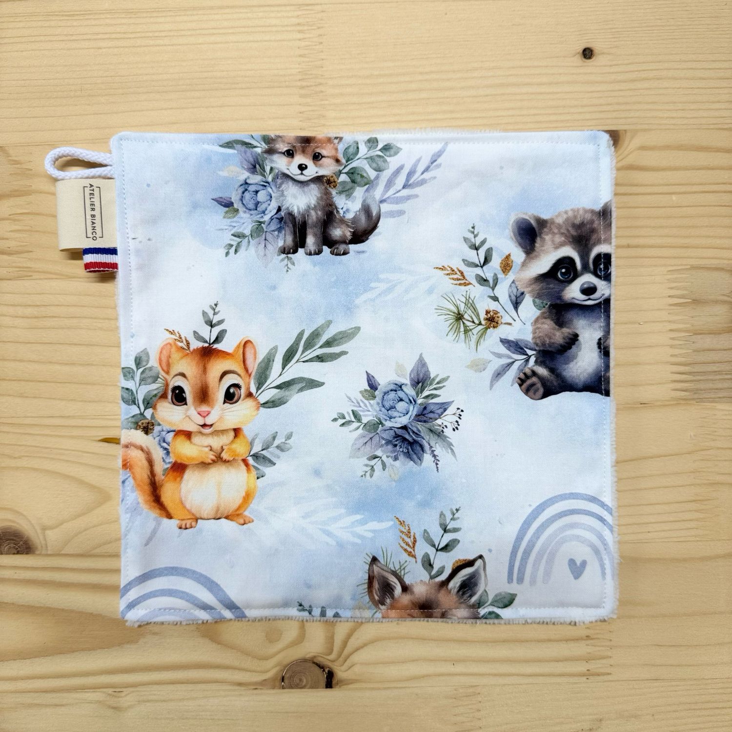 Débarbouillette lavable - Motifs Forêt