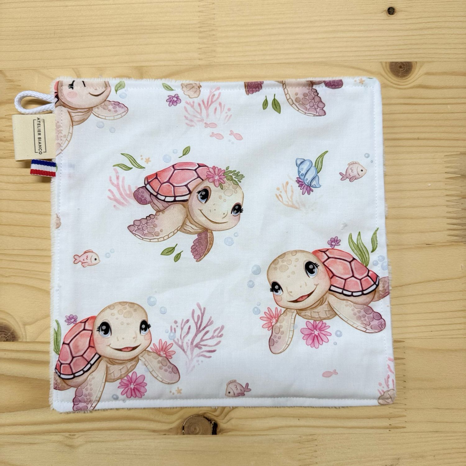 Débarbouillette lavable - Motifs Tortue