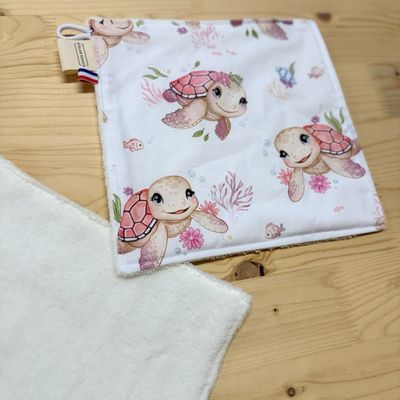 Débarbouillette lavable - Motifs Tortue