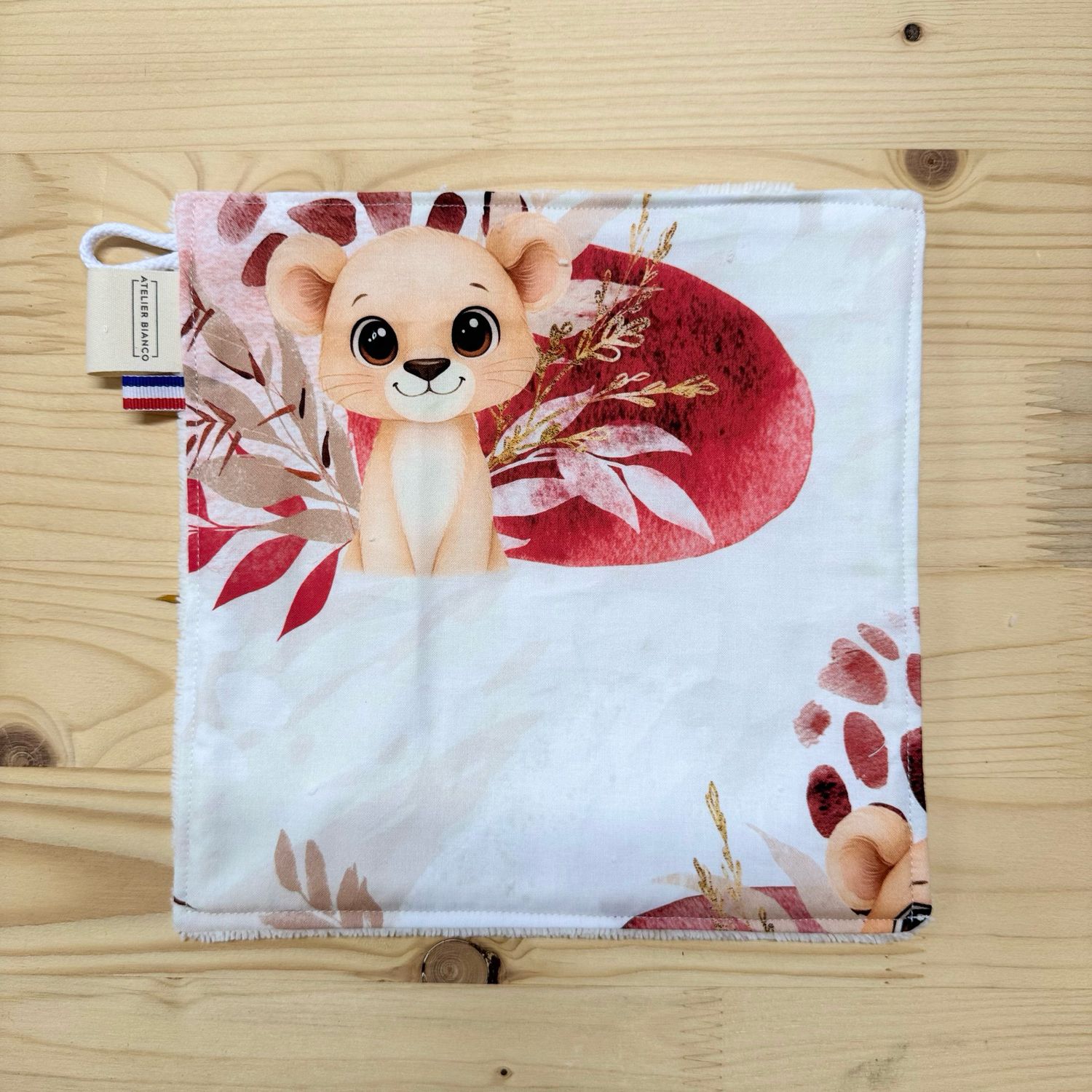 Débarbouillette lavable - Motifs Savane
