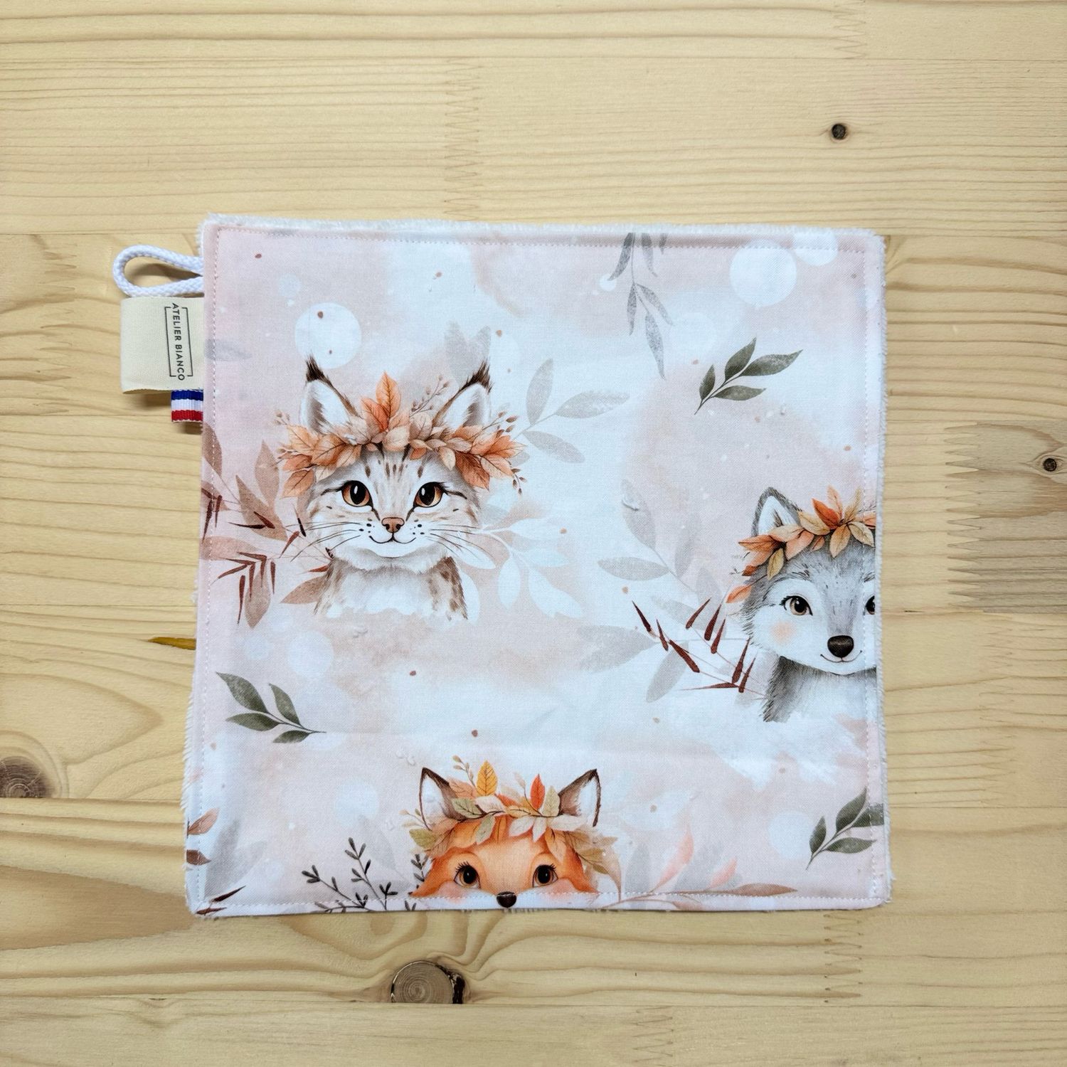 Débarbouillette lavable - Motifs Forêt