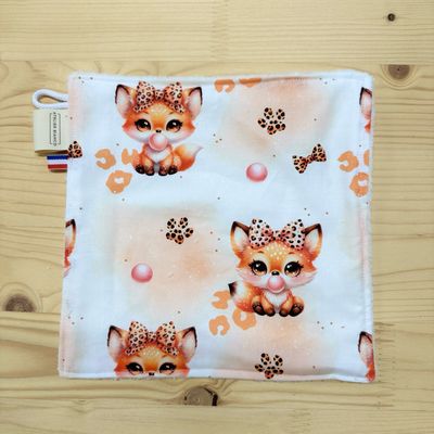 Débarbouillette lavable - Motifs Renards