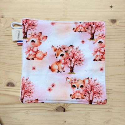 Débarbouillette lavable - Motifs Biche
