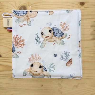Débarbouillette lavable - Motifs Tortue