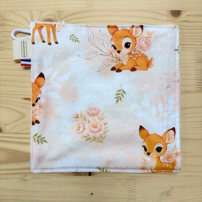 Débarbouillette lavable - Motifs Biche