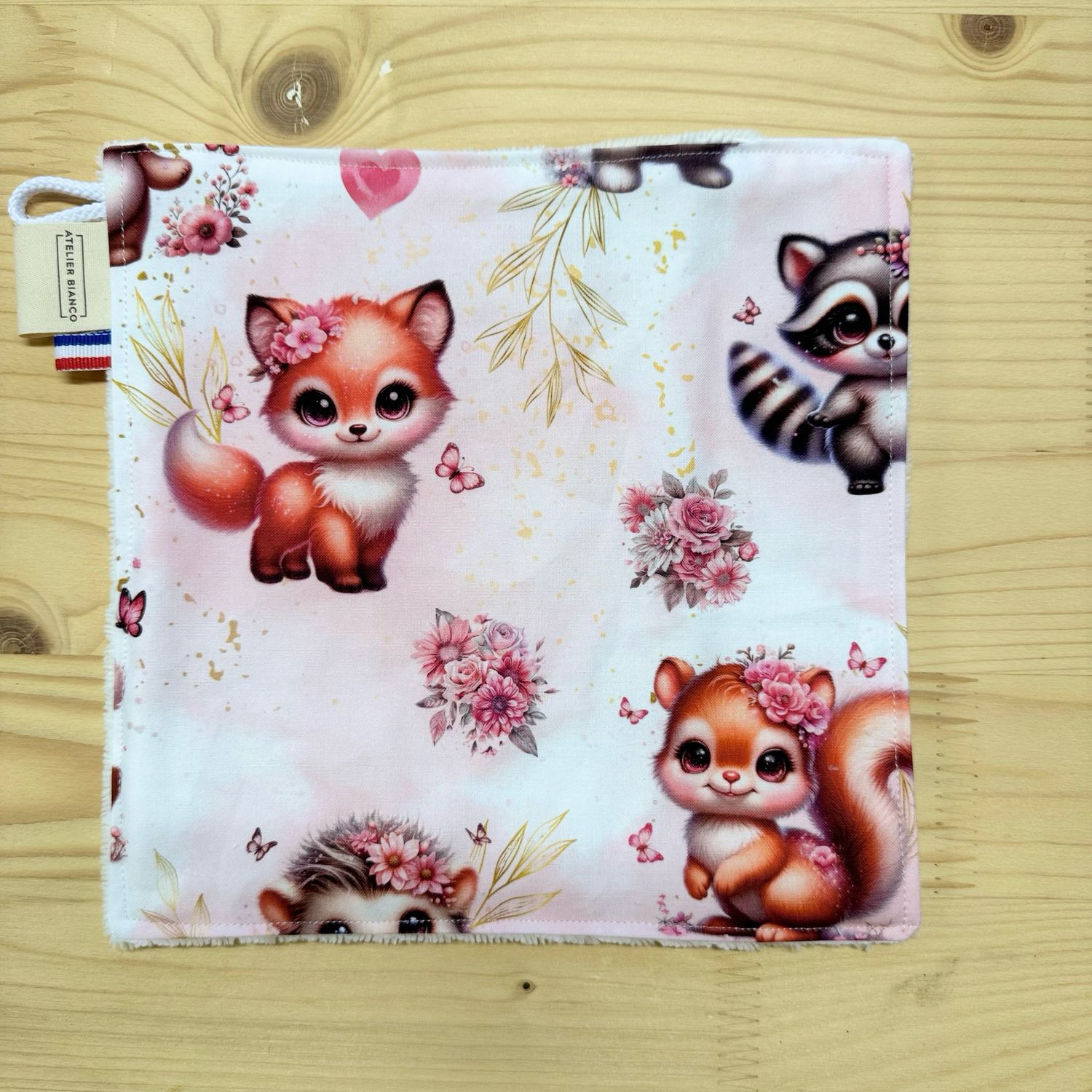 Débarbouillette lavable - Motifs Forêt