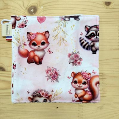 Débarbouillette lavable - Motifs Forêt